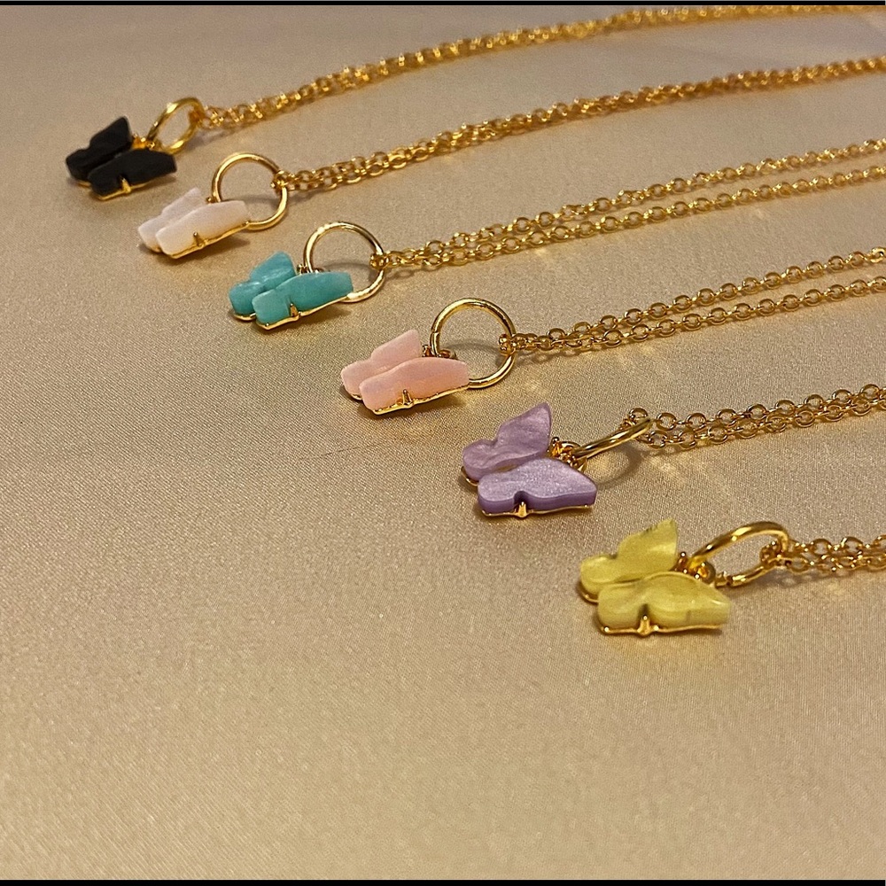 Handmade Colorful Butterfly Necklaces